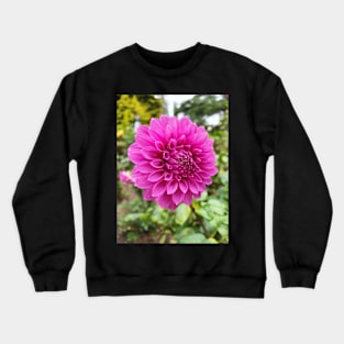 Bright Pink Dahlia Crewneck Sweatshirt